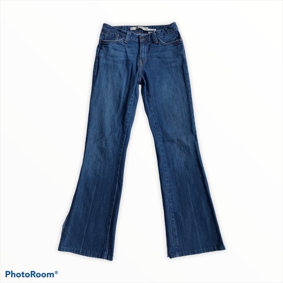 Vintage Y2K Low Rise Flare Jeans 4 Long 27 W - Picture 2 of 9